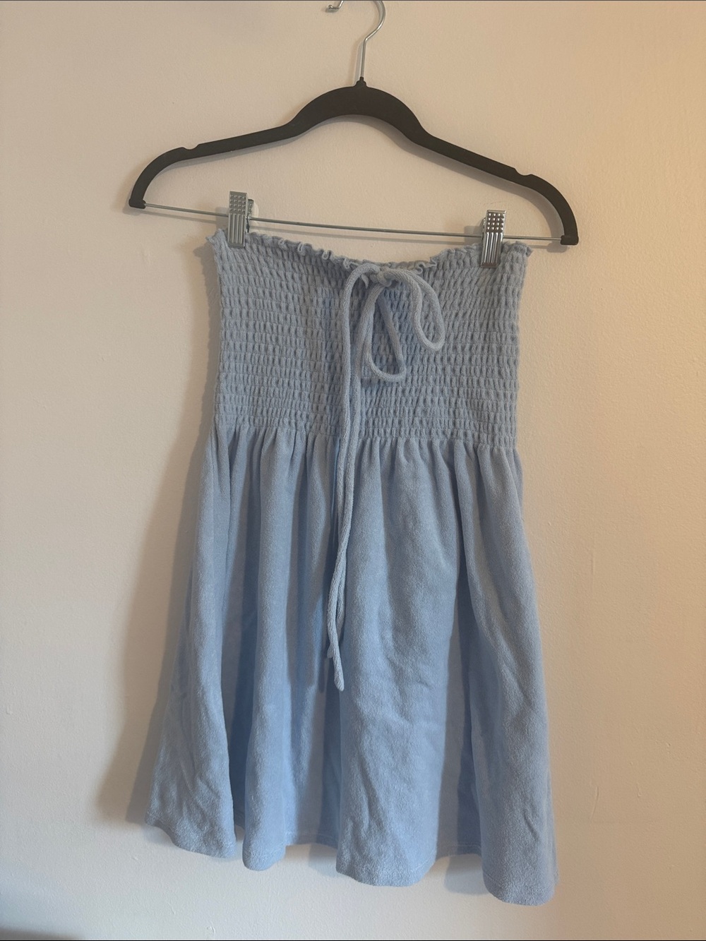 Hill House Home Roxie Nap Dress XS Terry Cloth Sky Blue Mini Dress